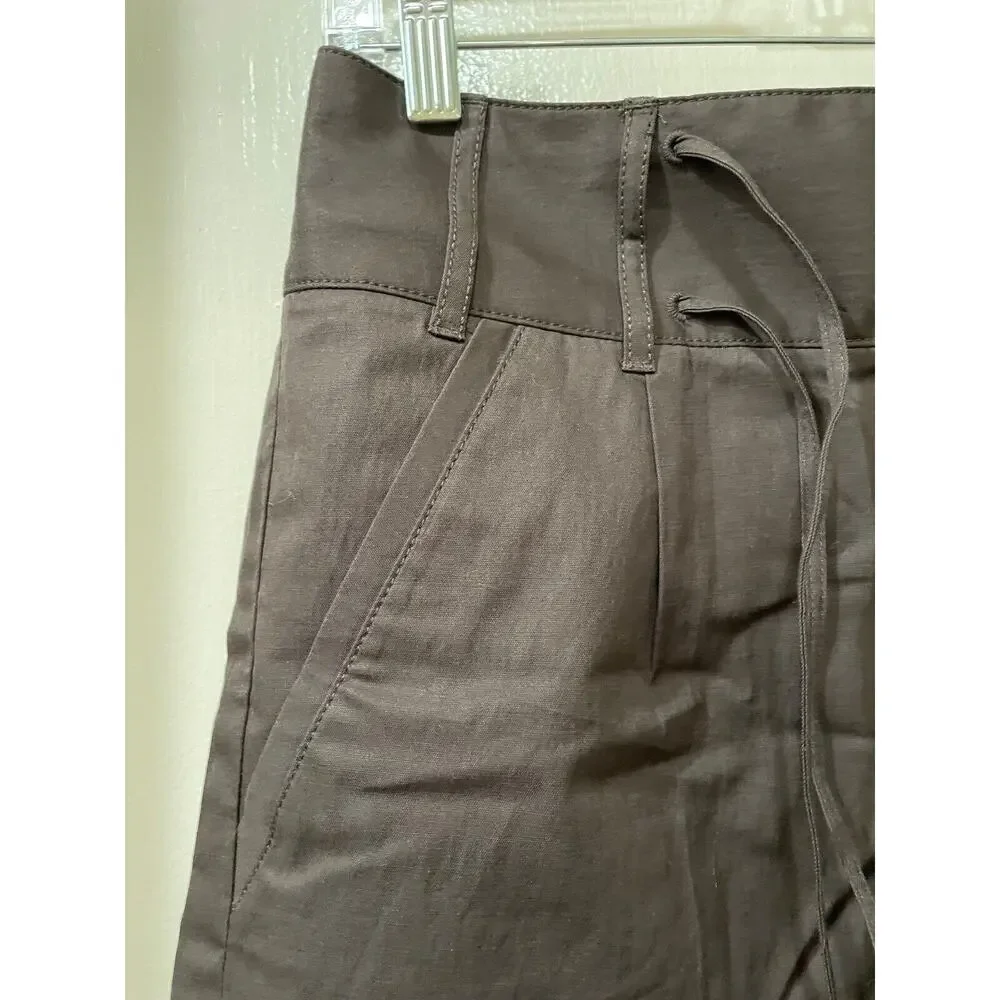 Banana Republic Martin Fit Shorts Brown Womens Tag Size 4 Regular Rolled Cuff